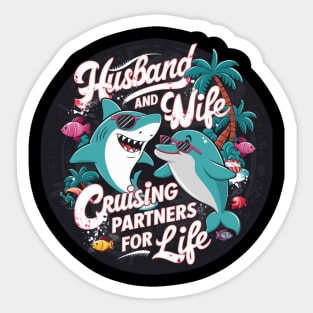 Squad Matching Cruise Ship Shark Friends Cruise Vacation Sticker